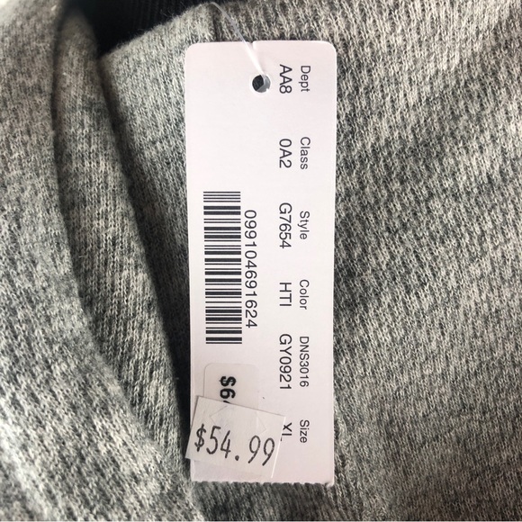 J. Crew Thermal Henley Hoodie Men's XL Gray Waffle Vintage Fleece G7654 New NWT - Picture 6 of 9